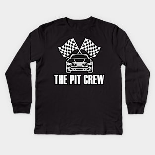 The Pit Crew Birthday Party Car Theme Hosts Kids Long Sleeve T-Shirt